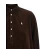 Corduroy dress with embroidery