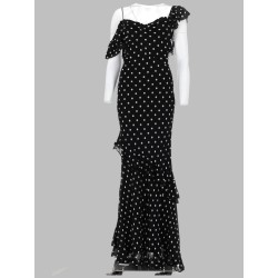 ABITO LUNGO IN GEORGETTE A POIS