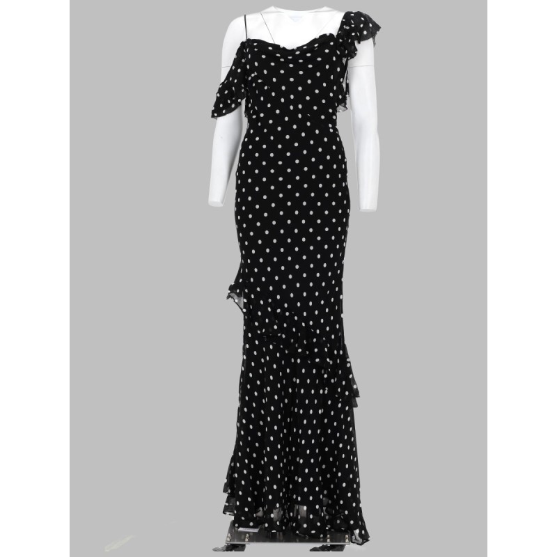 ABITO LUNGO IN GEORGETTE A POIS