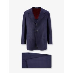 Virgin wool suit with pinstripe pattern