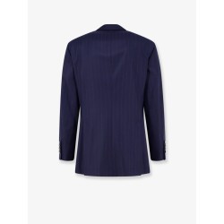 Virgin wool suit with pinstripe pattern