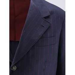 Virgin wool suit with pinstripe pattern
