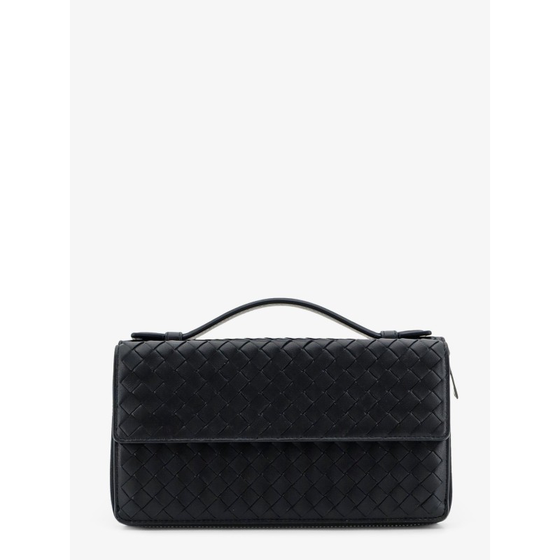 Leather wallet with Intrecciato pattern