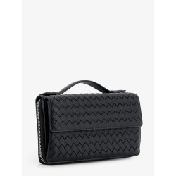 Leather wallet with Intrecciato pattern