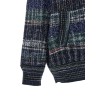 Check wool cardigan