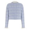 Check knit jacket