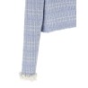 Check knit jacket
