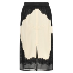 Lace insert skirt