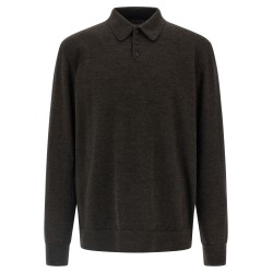Suede patch polo shirt