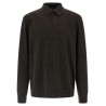 Suede patch polo shirt