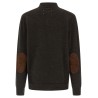 Suede patch polo shirt