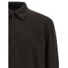 Suede patch polo shirt