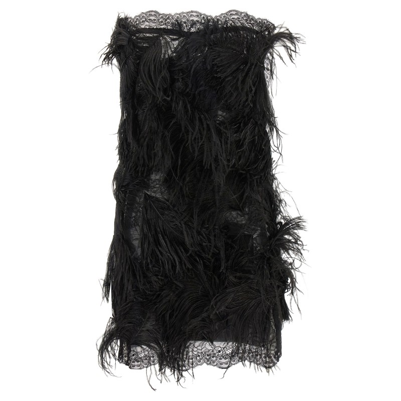 Lace and feather dress