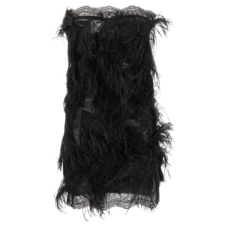 Lace and feather dress