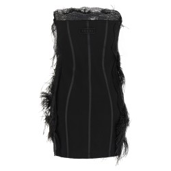 Lace and feather dress
