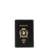 Logo leather passport holder
