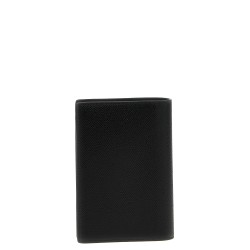 Logo leather passport holder