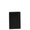 Logo leather passport holder