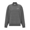 Striped Collared Sweatshirt