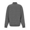 Striped Collared Sweatshirt
