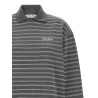 Striped Collared Sweatshirt