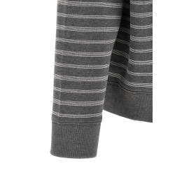 Striped Collared Sweatshirt