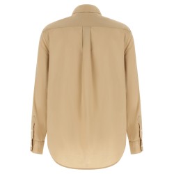 Logo embroidery cotton shirt