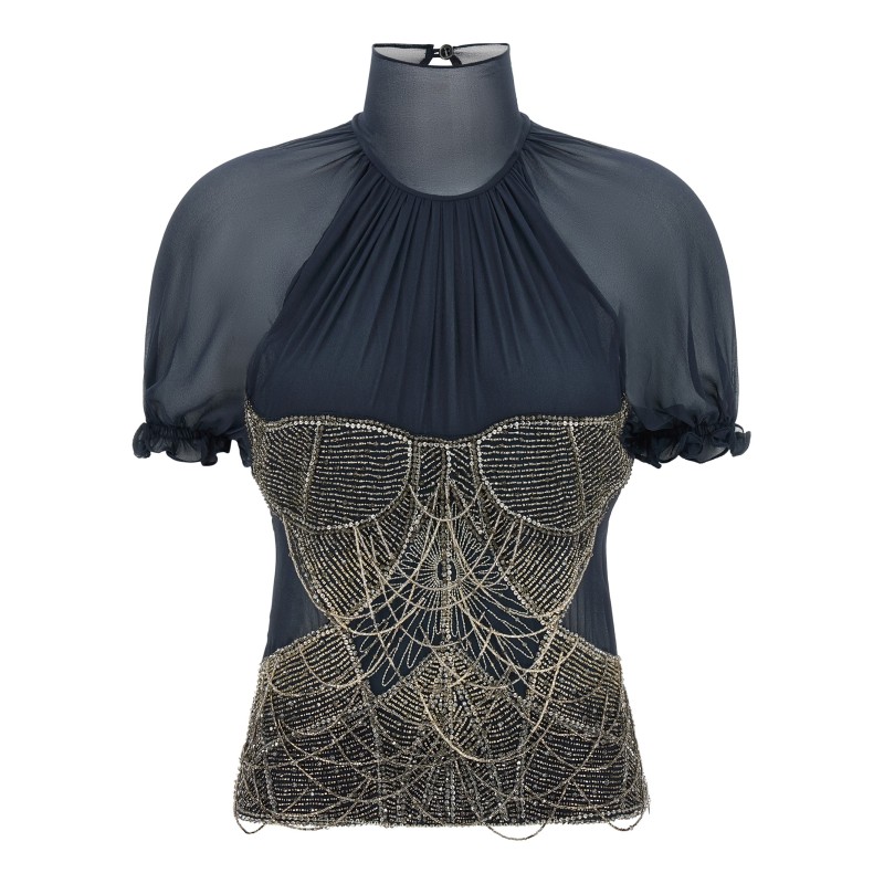 Jewel embroidery top
