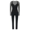 Jersey and tulle jumpsuit