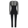 Jersey and tulle jumpsuit