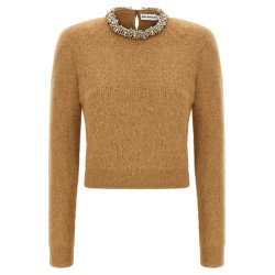 Sweater with jewel embroidery