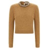 Sweater with jewel embroidery
