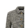 Bouclé wool blend blouson jacket