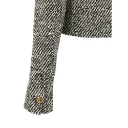 Bouclé wool blend blouson jacket