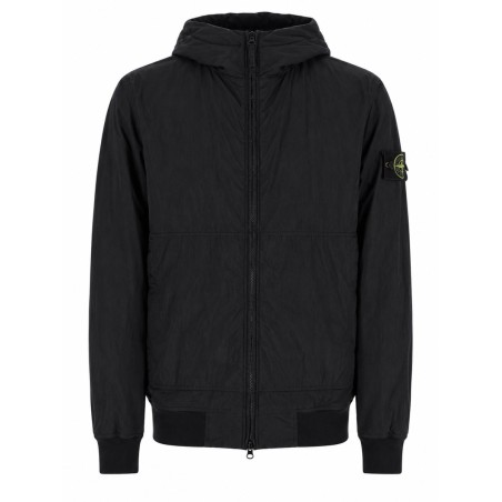 GIACCA BOMBER CON PATCH LOGO E CAPPUCCIO