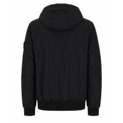 GIACCA BOMBER CON PATCH LOGO E CAPPUCCIO