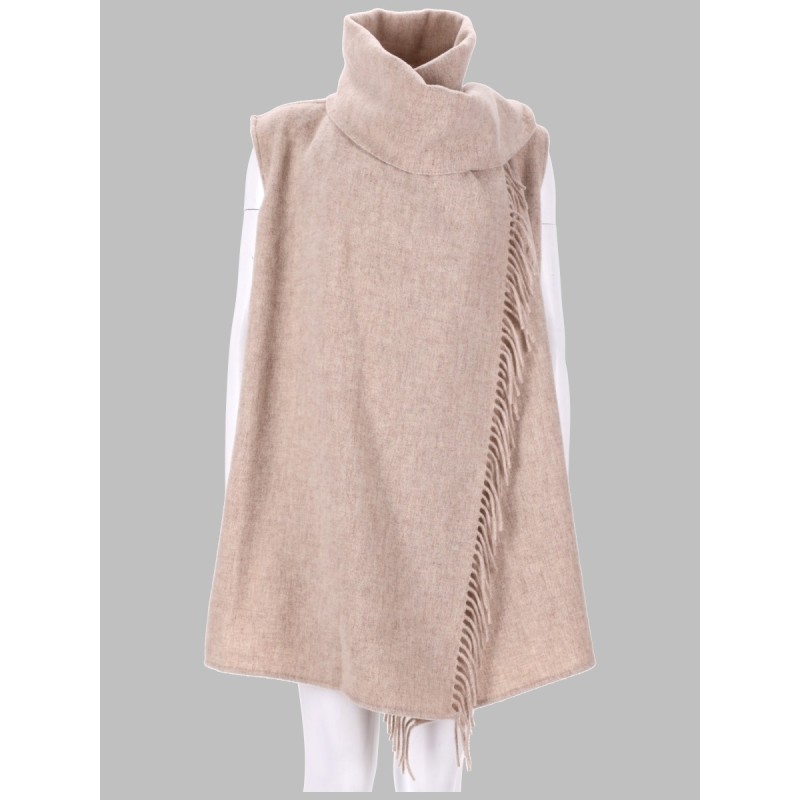 GILET CON SCIARPA IN LANA