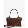 Paparazzo suede handbag with iconic Web Detail on the front