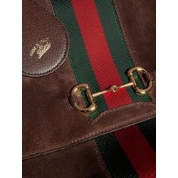 Paparazzo suede handbag with iconic Web Detail on the front