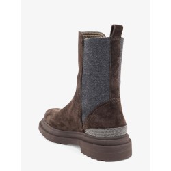 Suede boots with Monili details