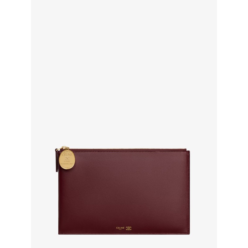 Duo leather clutch bag