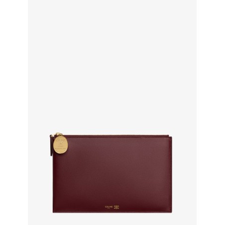Duo leather clutch bag