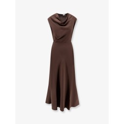 Flared Twill Fluid virgin wool dress