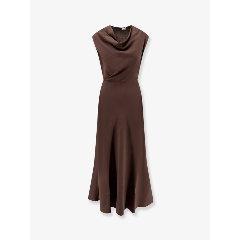 Flared Twill Fluid virgin wool dress