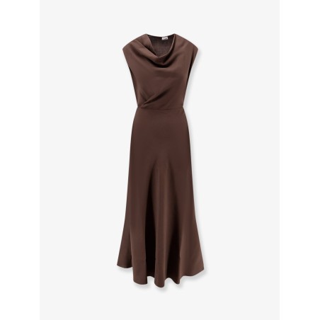 Flared Twill Fluid virgin wool dress