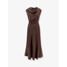Flared Twill Fluid virgin wool dress