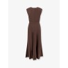 Flared Twill Fluid virgin wool dress