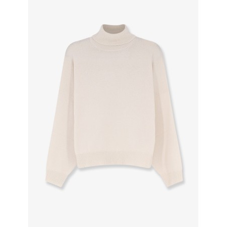 Cashmere turtleneck with Monili detail on the back