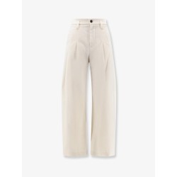 Baggy Wrinkled wool and cotton trousers