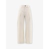 Baggy Wrinkled wool and cotton trousers